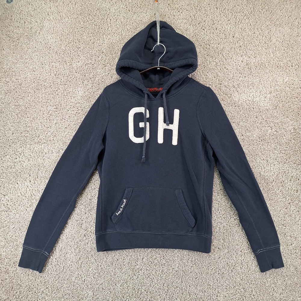 Gilly Hicks Hoodie Womens L Navy Blue GH Bondi Beach Pullover Sweatshirt Preppy
